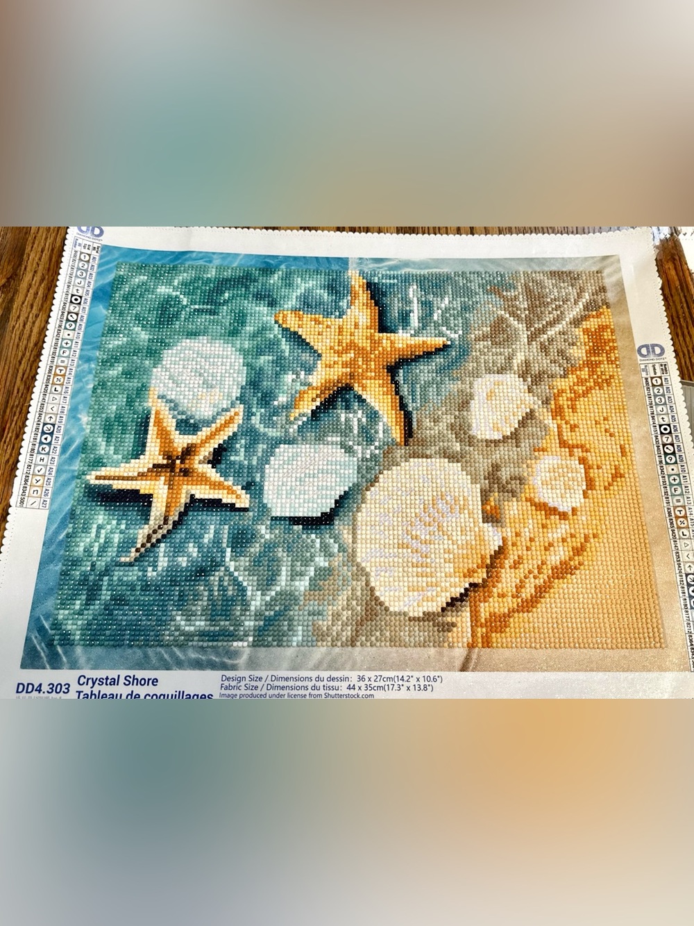 Diamond Dotz Crystal Shore diamond painting kit seashells starfish Coastal